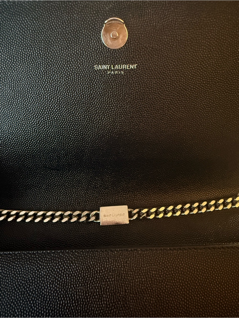 Saint Laurent Black Leather YSL Chain Crossbody Bag - Picture 3 of 9